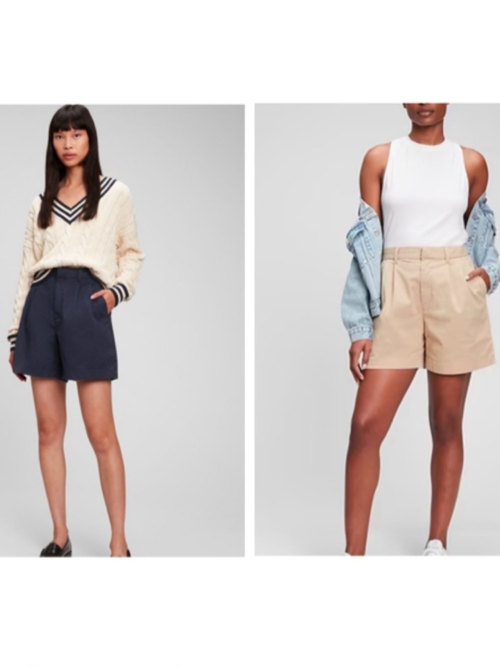 2 Pairs of GAP pleated Shorts